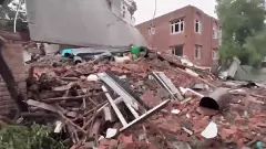 Houses of two LeT terrorists demolished in Anantnag Houses of two LeT terrorists demolished in Anantnag