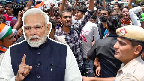 PM Narendra Modi and NEET protesters PM Narendra Modi and NEET protesters