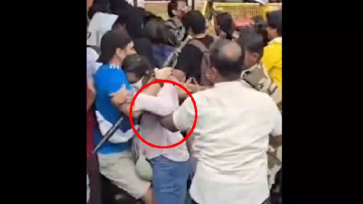 Viral video of Mumbai cop dragging woman protester triggers political storm
