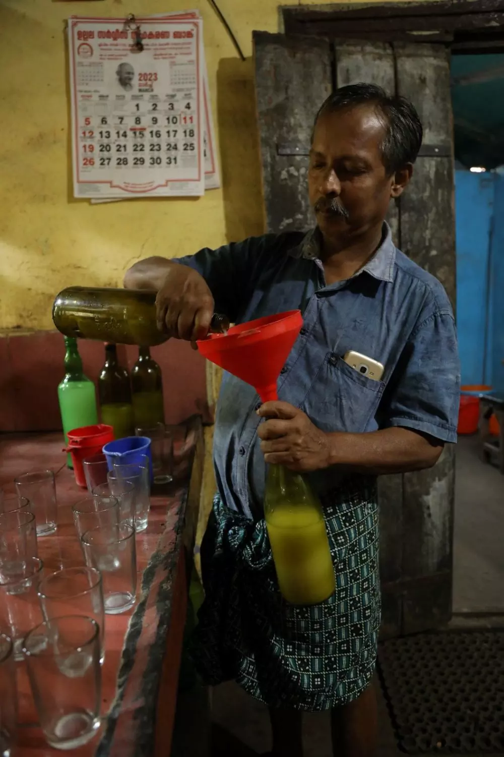 Toddy tappers are not the only ones impact by the decline in the business. Shop workers too are impacted. Photo: Ima Babu