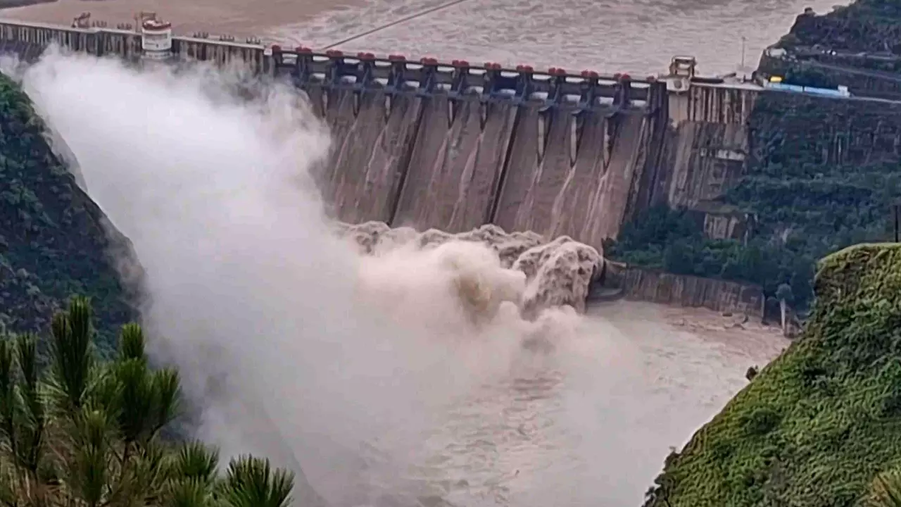 Kashmir rain Salal Dam
