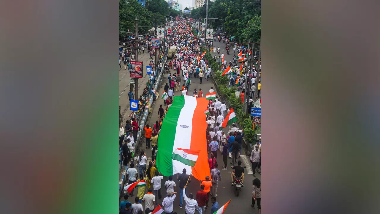 BJPs Tiranga Rally in Kolkata