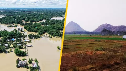 Flood and drought in Indian monsoon