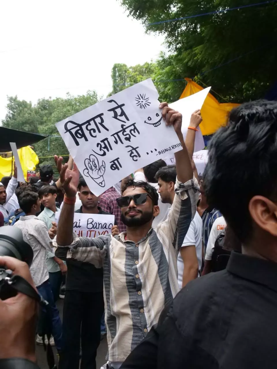 The agitation saw students and youth joining in from across the country. This one came from Bihar. Photo: Eshan Sharma The agitation saw students and youth joining in from across the country. This one came from Bihar. Photo: Eshan Sharma