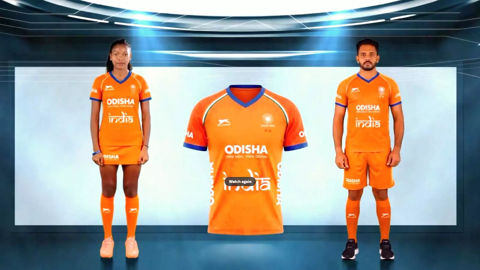 Indias new saffron hockey national jersey Indias new saffron hockey national jersey