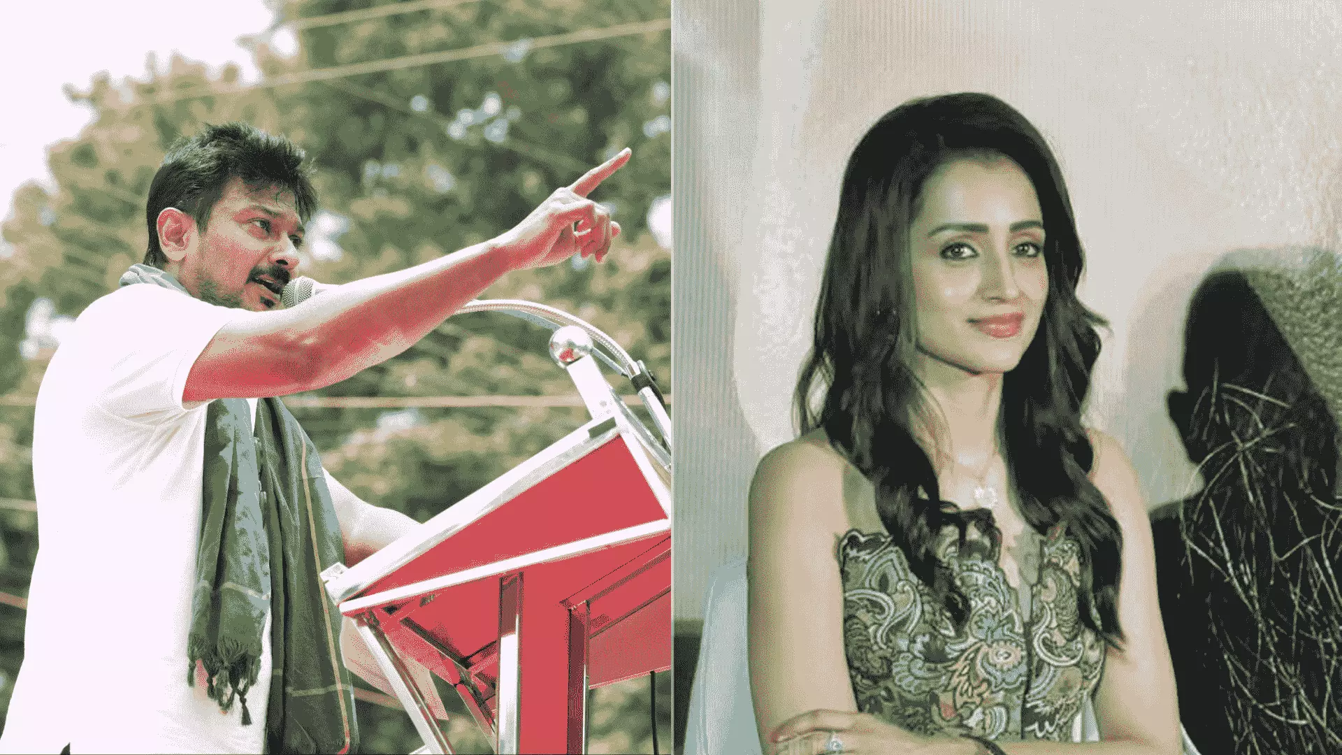 Udhayanidhi’s alleged vulgar jibe at Trisha at TN farmers’ protest sparks row Udhayanidhi’s alleged vulgar jibe at Trisha at TN farmers’ protest sparks row
