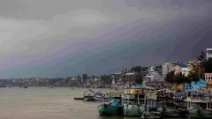 Water level of the Ganga river rises amid monsoon rains, in Varanasi