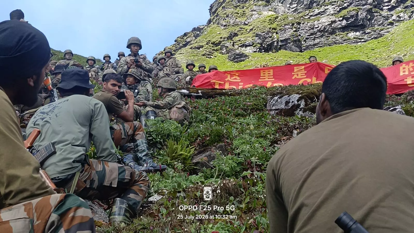 Purported photograph showing reported stand off between Indian Army and the PLA in Arunachal Pradesh Purported photograph showing reported stand off between Indian Army and the PLA in Arunachal Pradesh