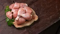 Raw chicken cuts without skin