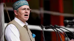 Jammu and Kashmir Chief Minister Omar Abdullah speaks during the 80th Independence Day celebrations, at Bakshi Stadium, in Srinagar