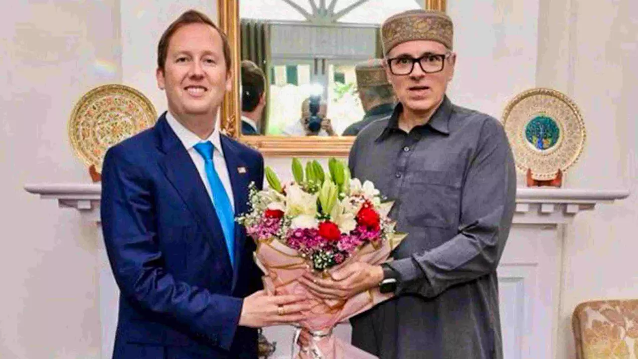 US envoy Sergio Gor with J&K CM Chief Minister Omar Abdullah