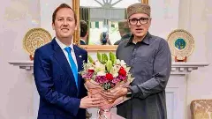 US envoy Sergio Gor with J&K CM Chief Minister Omar Abdullah
