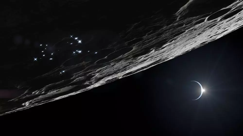 Artists concept of the lunar south pole. Photo: NASA