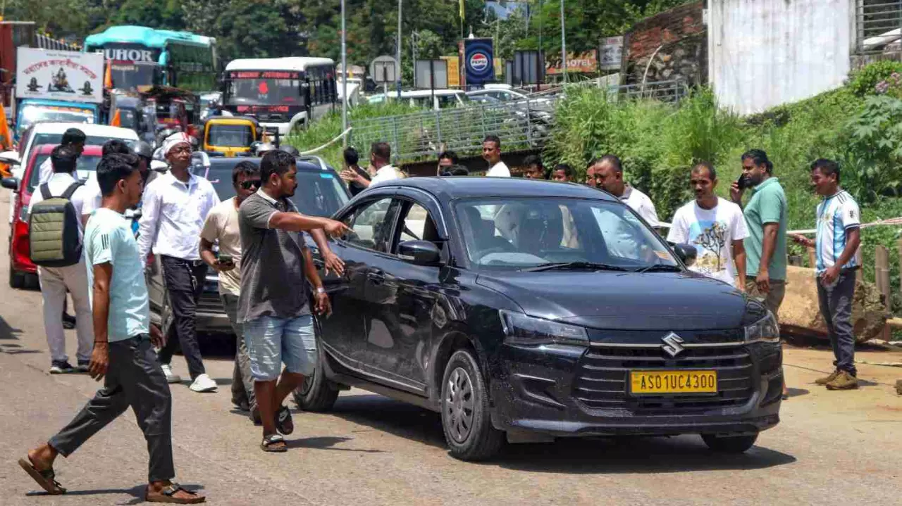 Assam-Meghalaya border at Jorabat