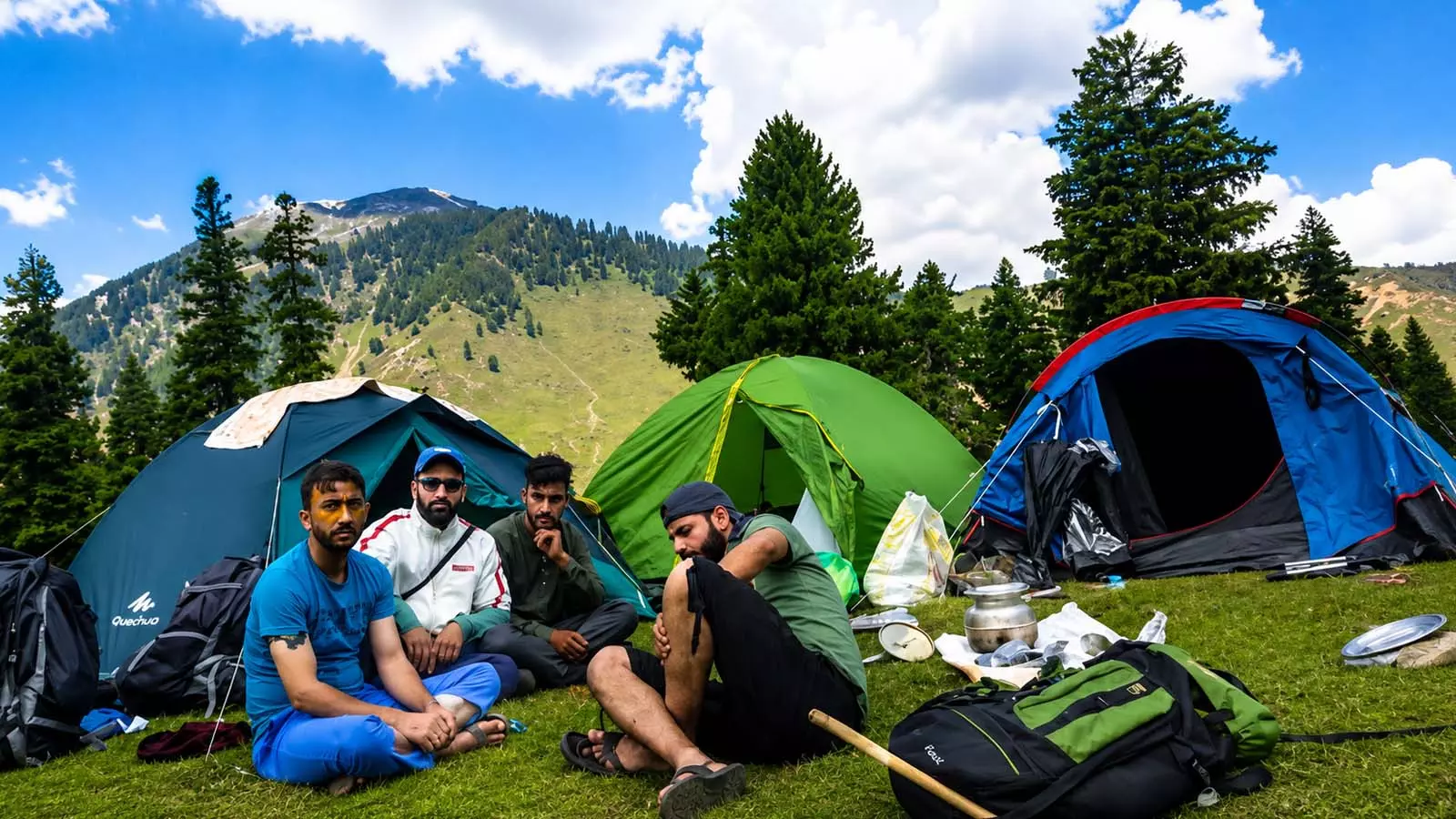 File photo of campers in Kashmir. Photo: Basharat Amin