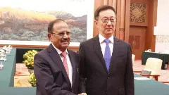National Security Advisor Ajit Doval with Chinese Foreign Minister Wang