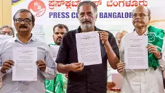 Prakash Raj (centre) with members of civil society groups