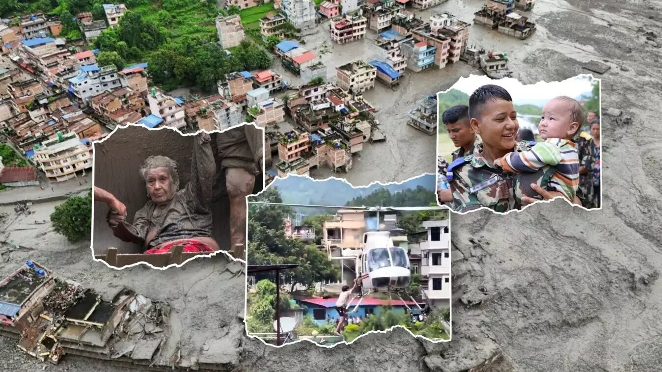 Nepal Army rescues flood survivors Nepal Army rescues flood survivors