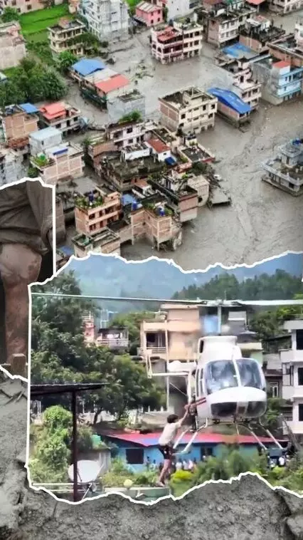 Nepal Army rescues flood survivors Nepal Army rescues flood survivors
