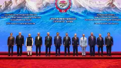PM Modi along with SCO leaders
