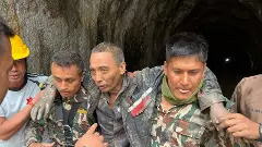Chinese national being rescued