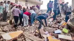 Several students feared trapped as Satya Niketan building collapses Several students feared trapped as Satya Niketan building collapses