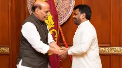 Defence Minister Rajnath Singh with Sri Lankan President Anura Kumara Dissanayake (Right)