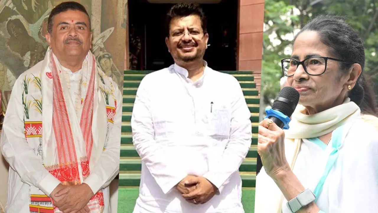Suvendu Adhikari, Ritabrata Banerjee, Mamata Banerjee
