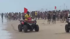 Gusty winds and rainfall in Puri
