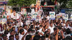 Congress protest against gyanesh kumar Congress protest against gyanesh kumar