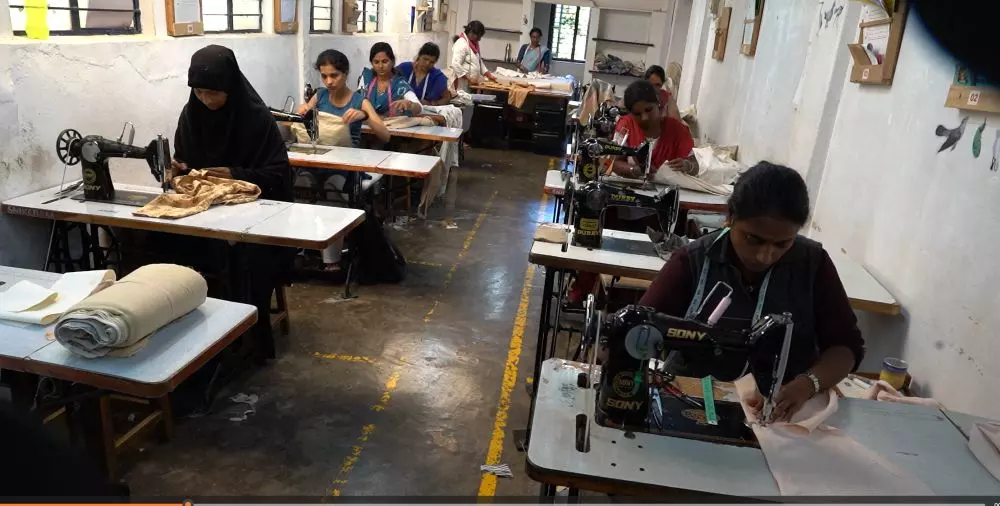 The stiching unit at the cooeprative. Photo: Ramakrishna SC The stiching unit at the cooeprative. Photo: Ramakrishna SC
