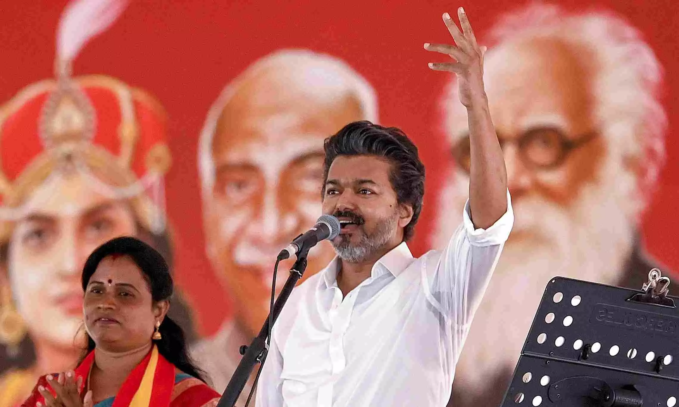 Vijay in Madurantakam: ‘A vote for DMK is a vote for those who insult women’ Vijay in Madurantakam: ‘A vote for DMK is a vote for those who insult women’