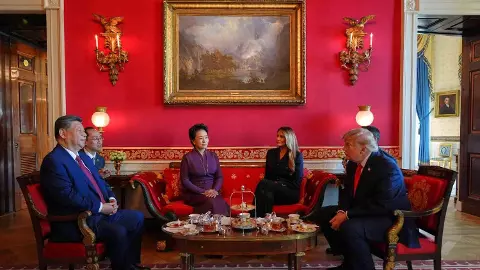 Xi Jinping, Peng Liyuan, Melania Trump, Donald Trump Xi Jinping, Peng Liyuan, Melania Trump, Donald Trump