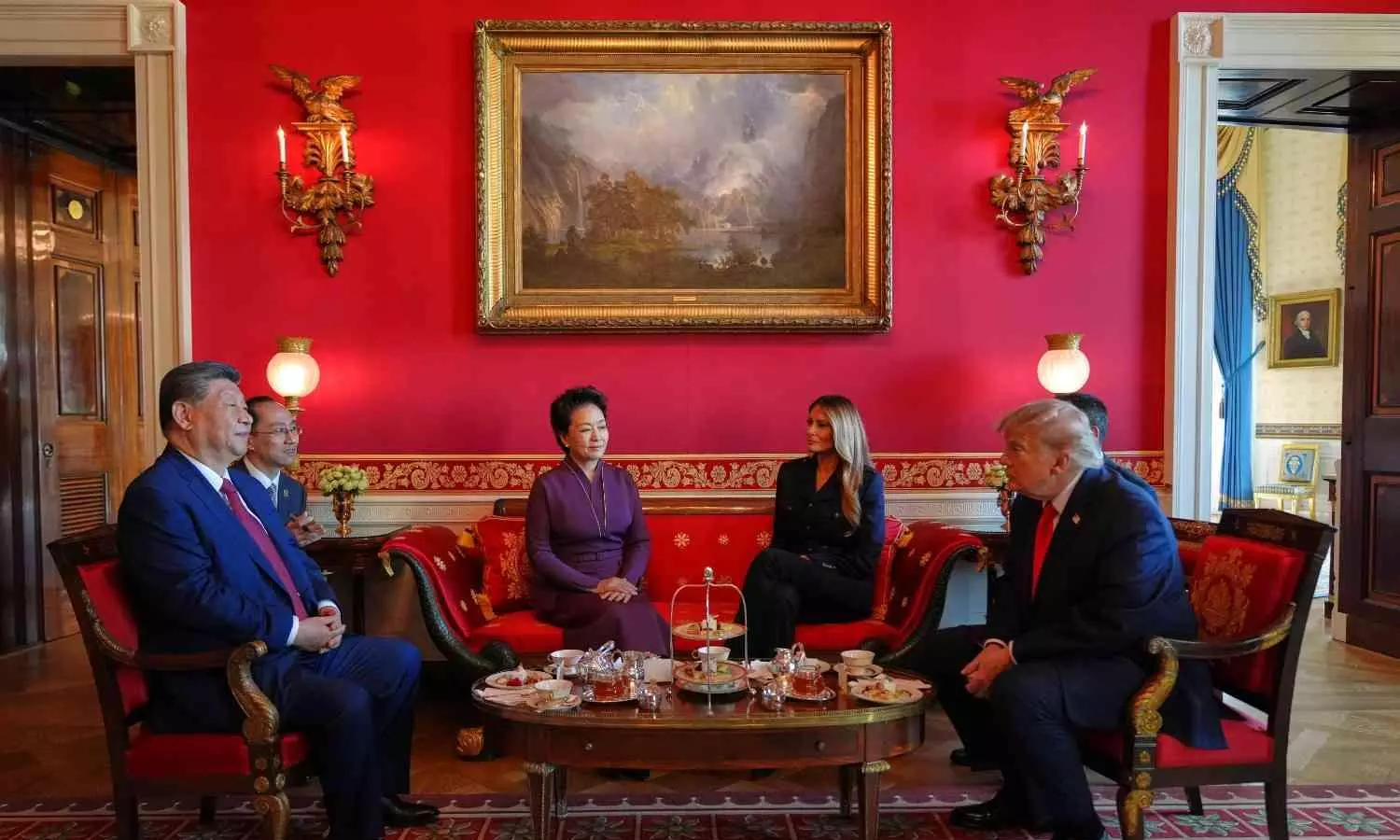 Xi Jinping, Peng Liyuan, Melania Trump, Donald Trump Xi Jinping, Peng Liyuan, Melania Trump, Donald Trump