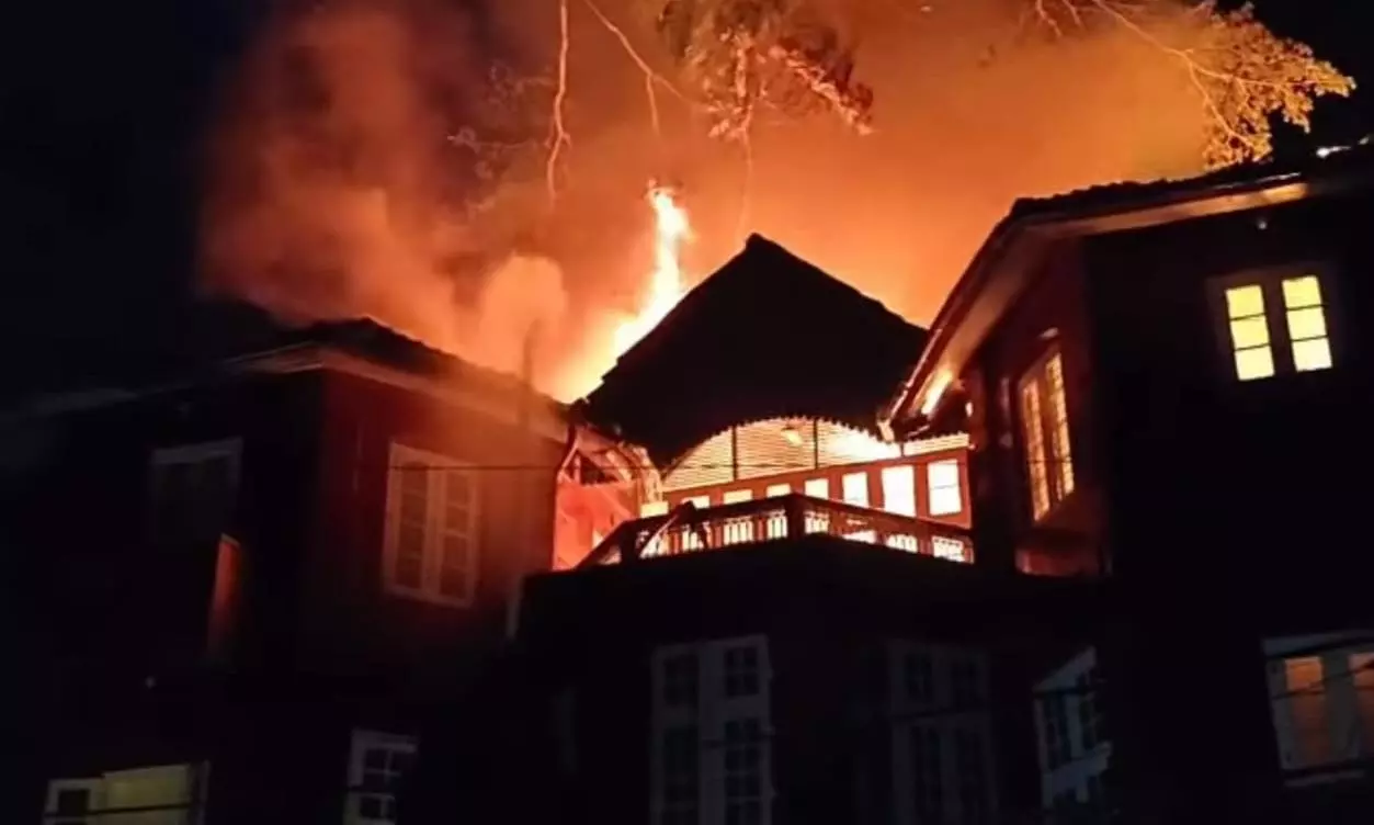 Fire breaks out at Koder House, Kochi’s 218-year-old heritage building Fire breaks out at Koder House, Kochi’s 218-year-old heritage building