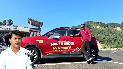 Keshav Prasad standing beside his SUV during his overland journey from Bengaluru to London. Keshav Prasad standing beside his SUV during his overland journey from Bengaluru to London.