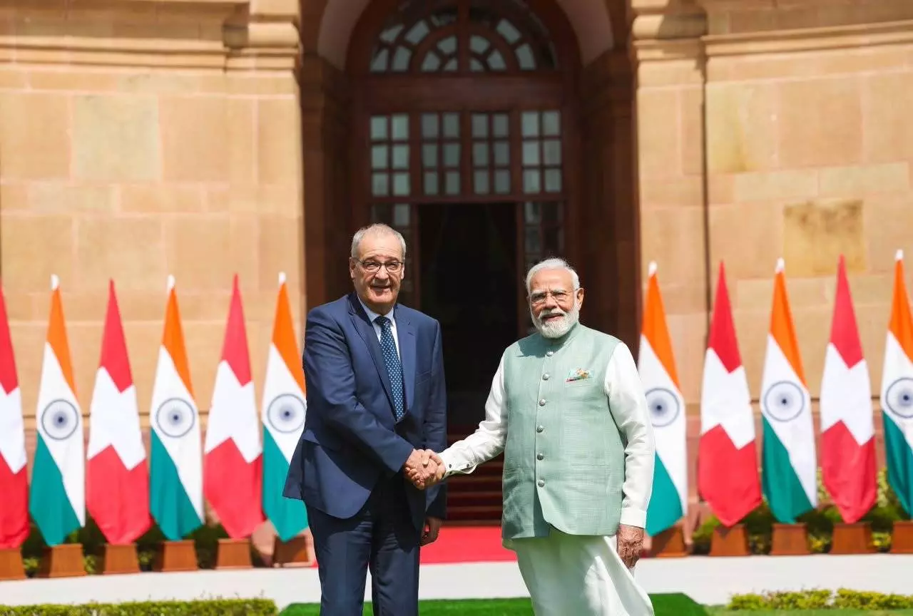 Modi, Swiss President sign 5 MoUs, bet big on innovation, infra, people-to-people ties Modi, Swiss President sign 5 MoUs, bet big on innovation, infra, people-to-people ties