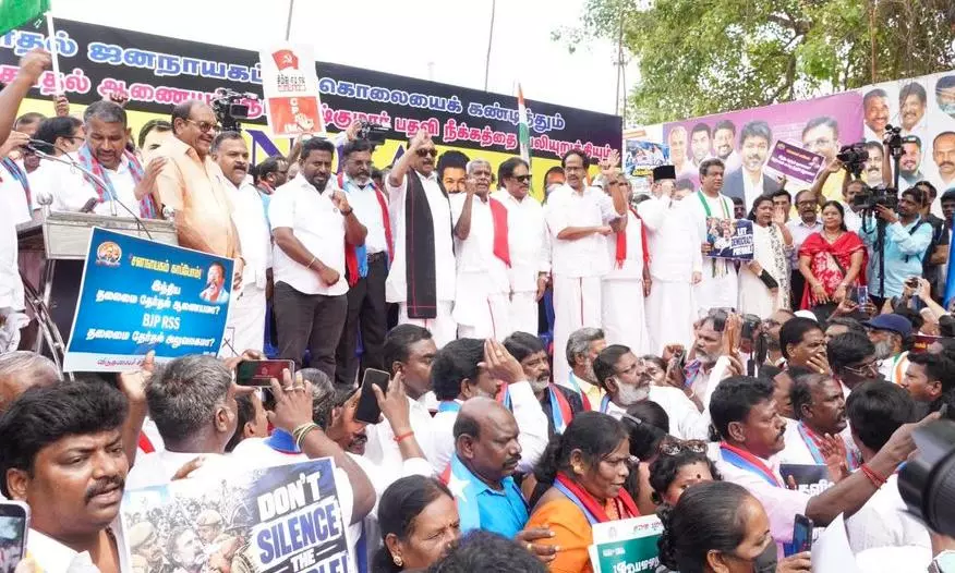 ‘Did Vijay win due to voter deletions? ask critics as TVK joins anti-SIR protest