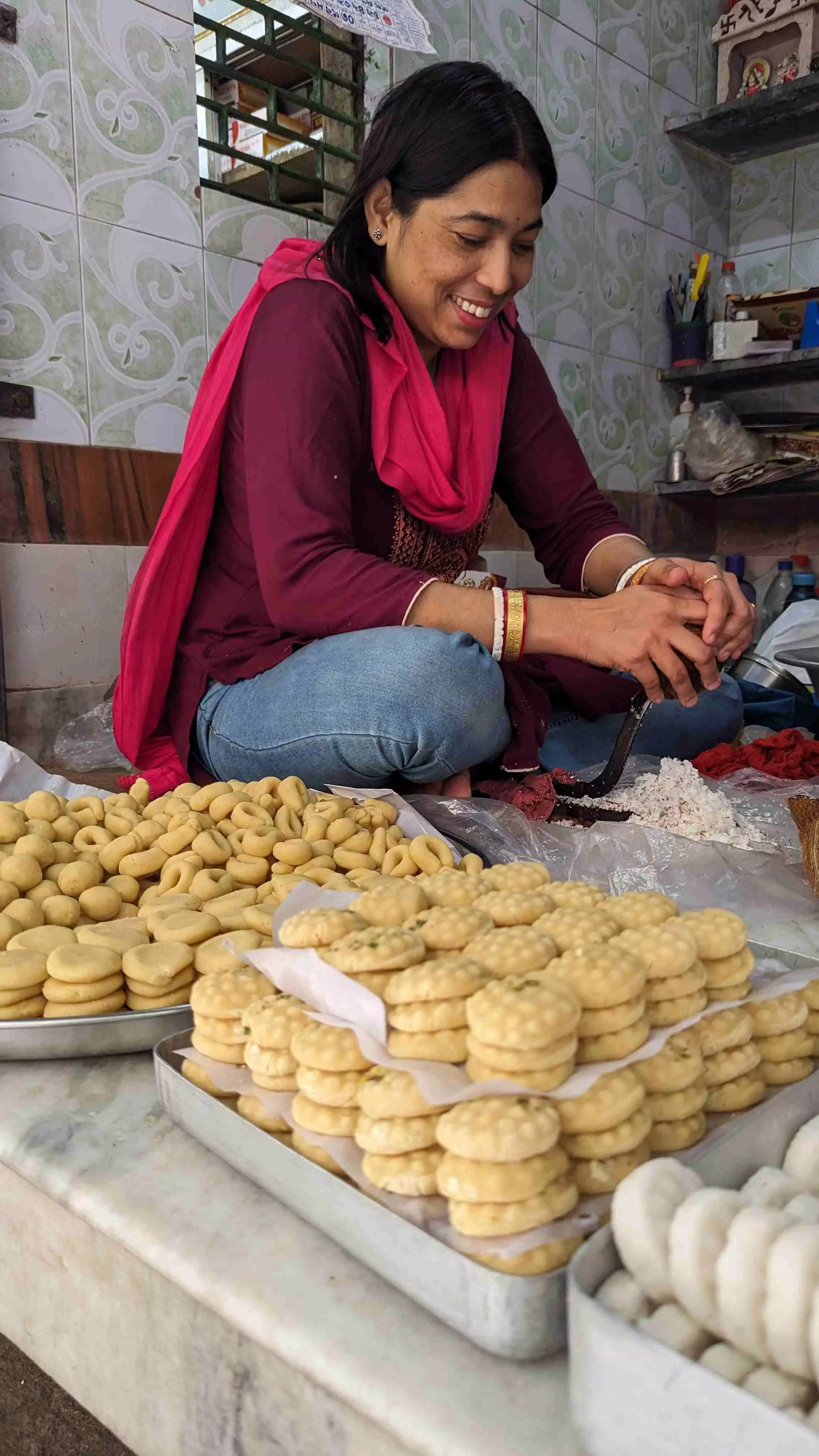 Sweet-making requires patience, physical labour and years of practice before an artisan can confidently manage the more demanding stages of production. Photo: Ayandrali Dutta