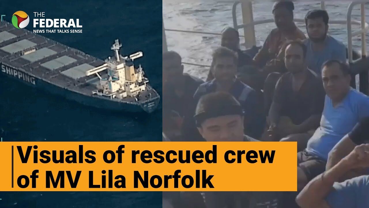 Watch | First video of rescued Indian crew on board MV Lila Norfolk