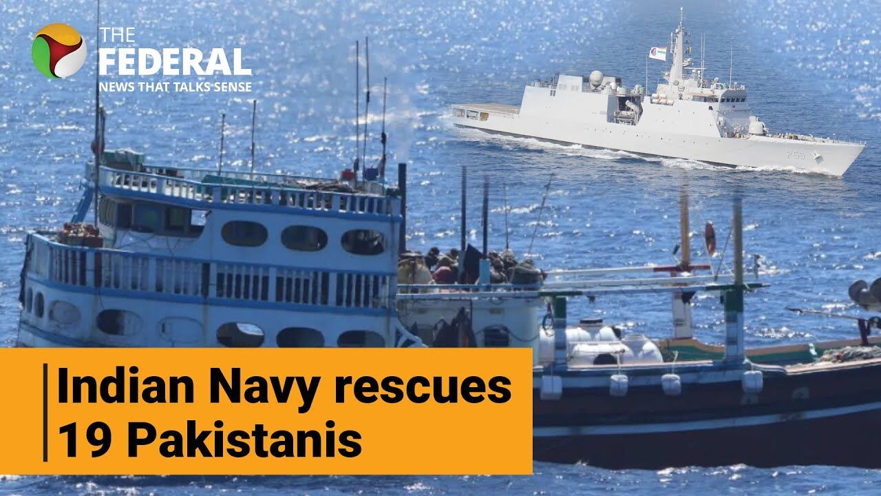 Watch Indian Navy Rescues 19 Pakistanis From Pirates Off Somalias Coast