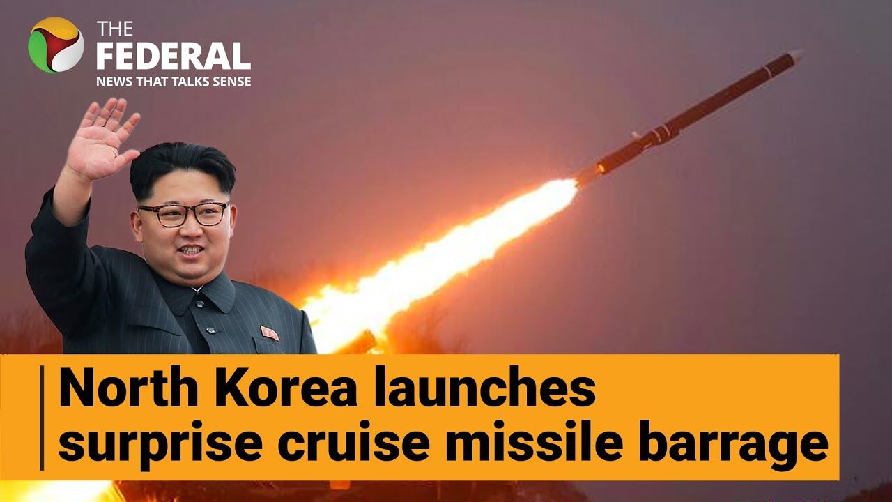 Watch: North Korea launches cruise missiles off east coast