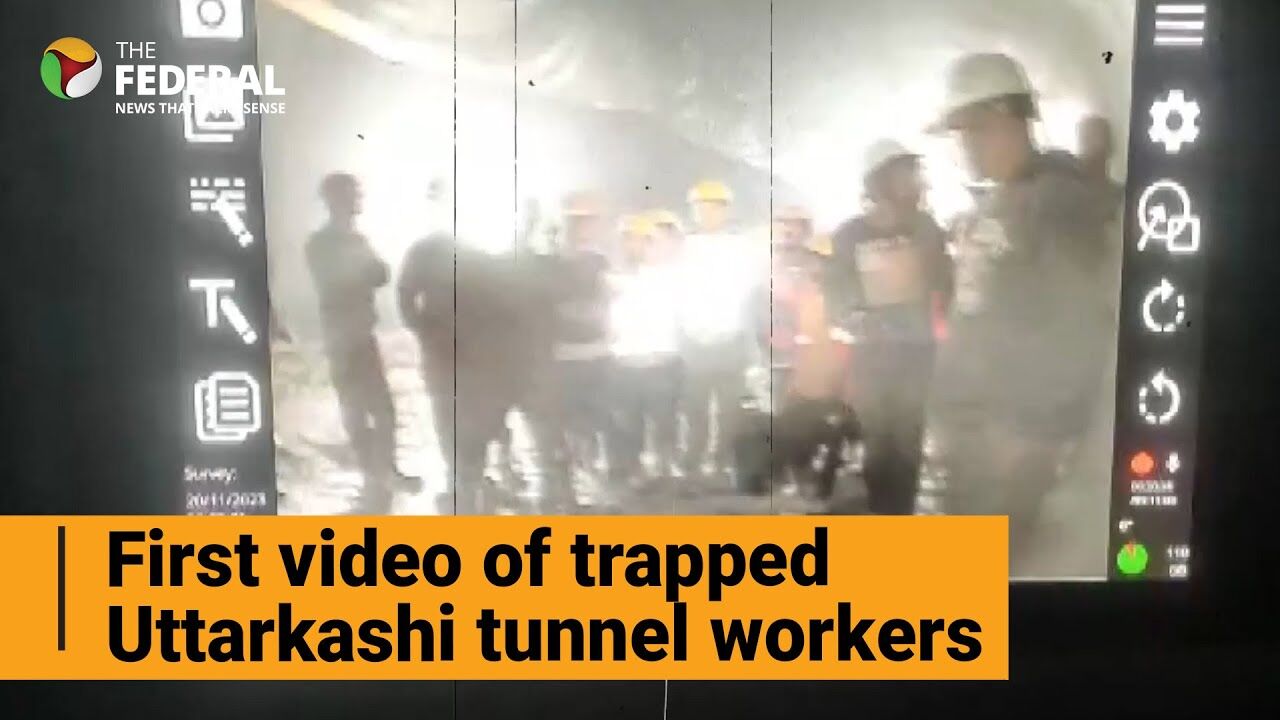 Trapped workers in Silkyara tunnel captured on camera