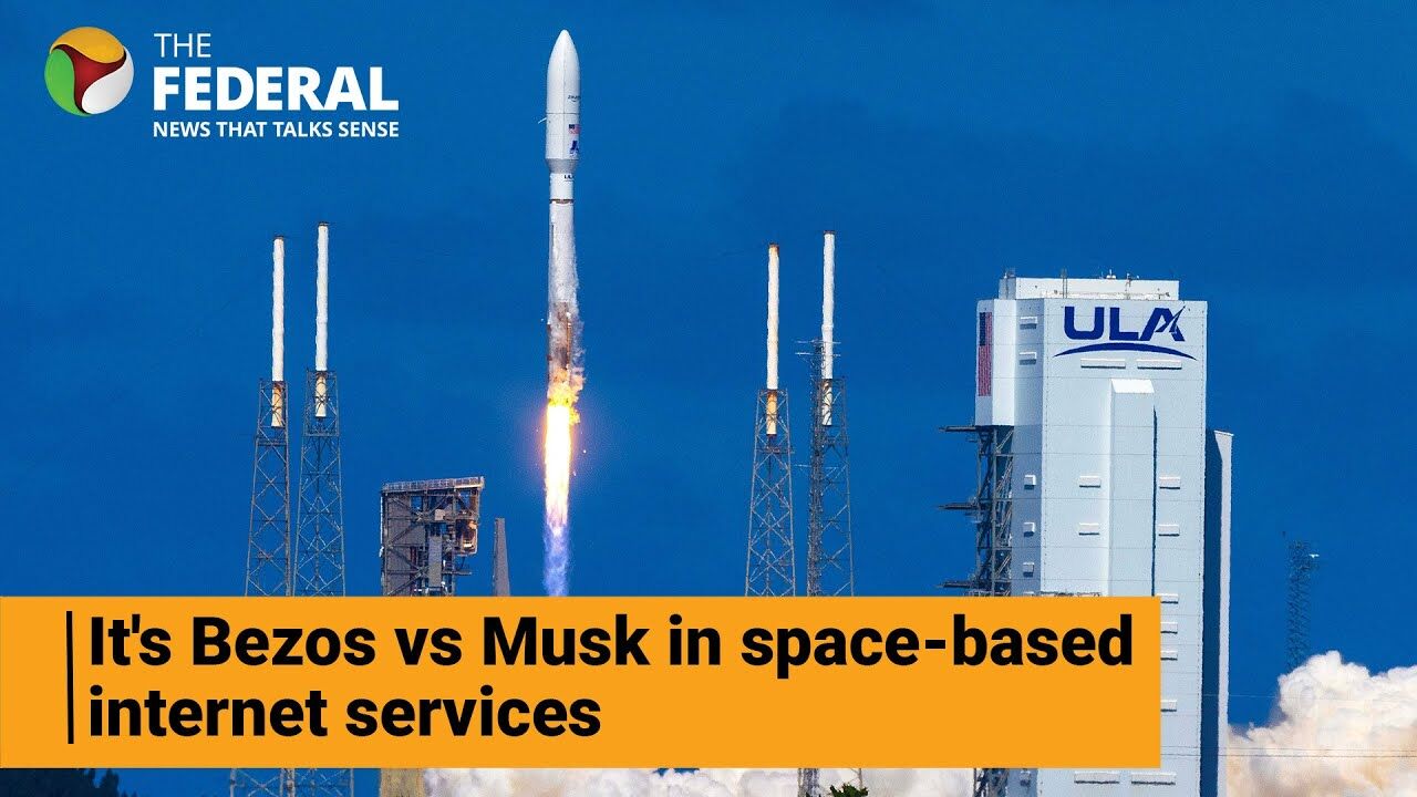 Amazon launches test satellites to rival Elon Musks Starlink