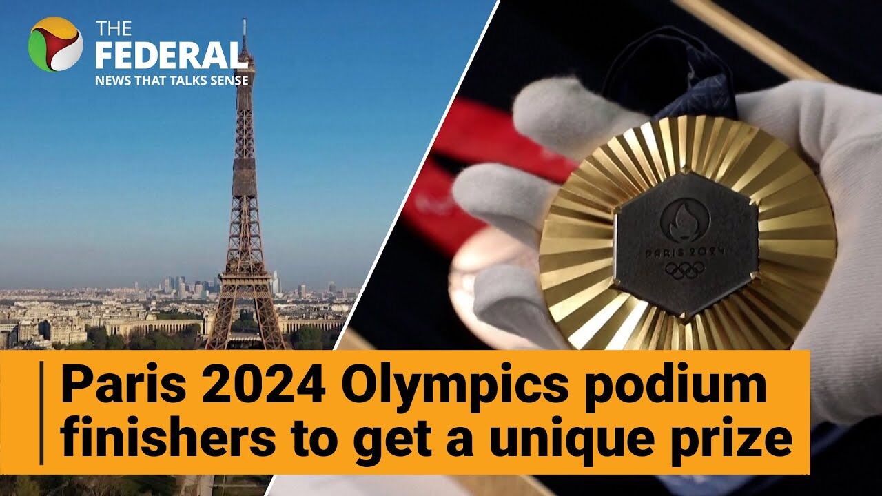Watch: Paris 2024 winners to take home Eiffel tower piece