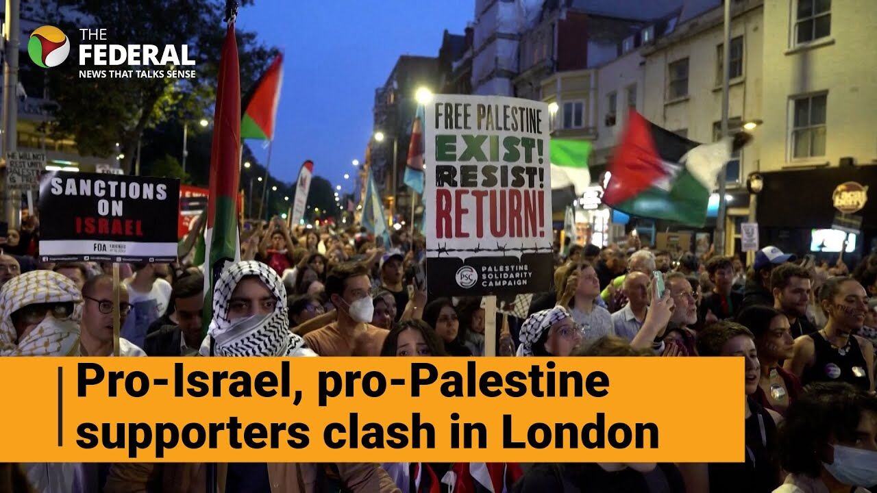London’s streets heat up as pro-Israel protesters clash with pro-Palestine supporters
