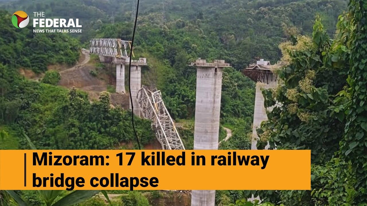Watch: At least 17 killed after under-construction bridge collapses in Mizoram